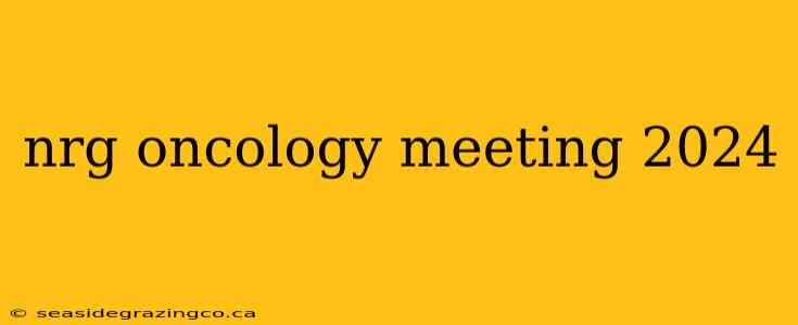 nrg oncology meeting 2024