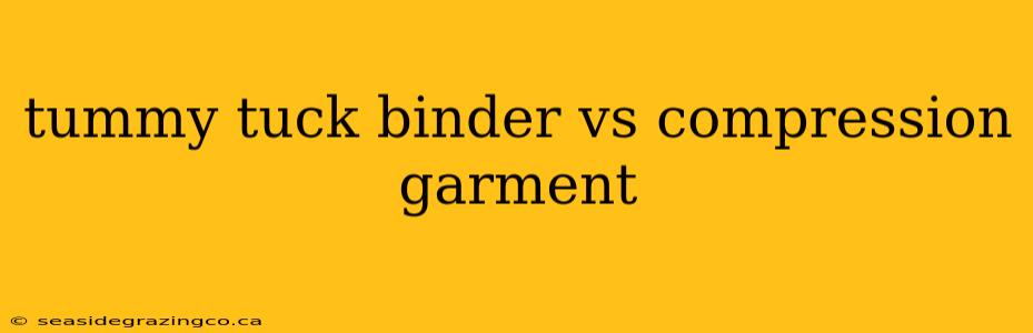 tummy tuck binder vs compression garment